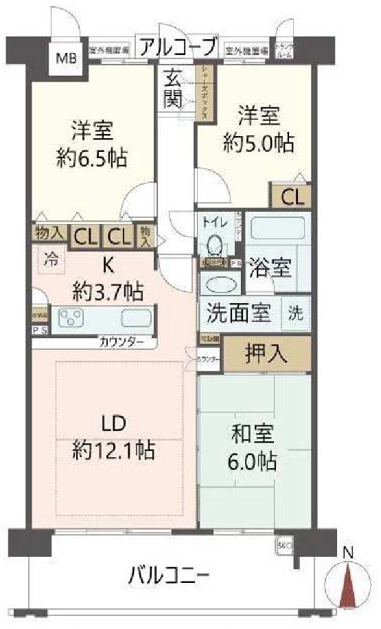 モンセーヌ高槻セレシア 間取り図