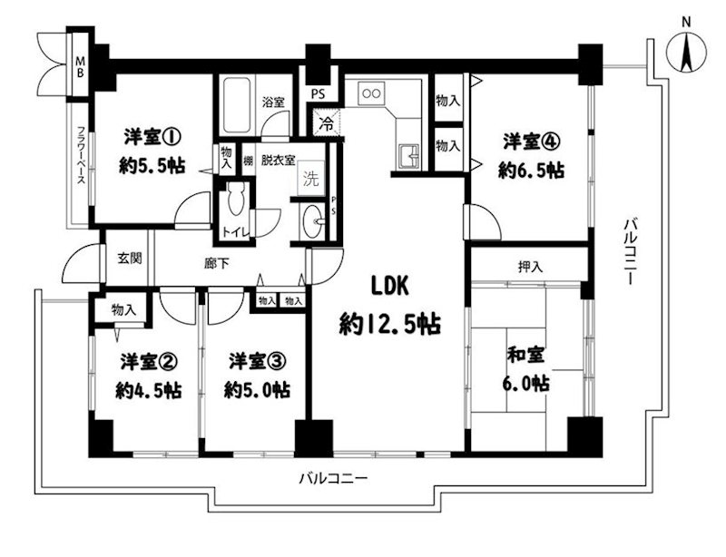 カルチェ茨木  間取り図