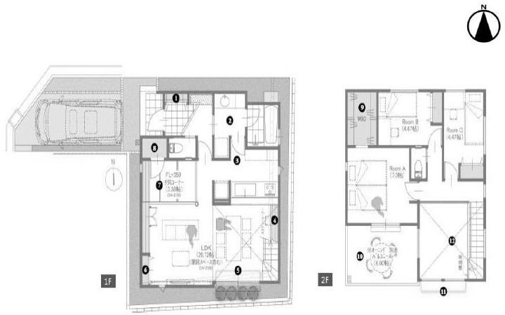 高槻市富田町5丁目　新築一戸建 間取り図
