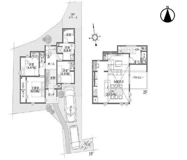 高槻市西五百住町　新築一戸建 間取り図