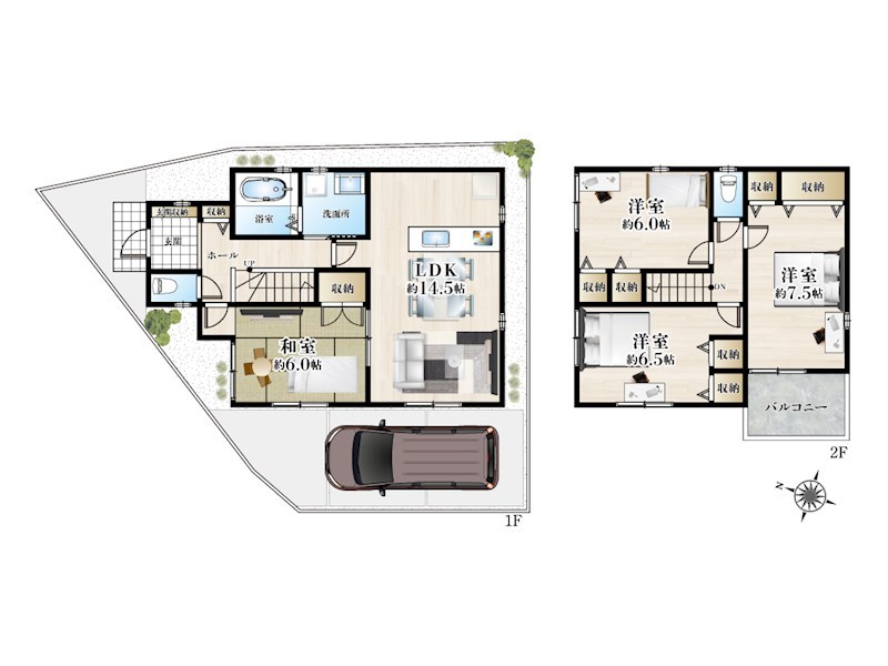 茨木市三島丘2丁目　中古一戸建 間取り図