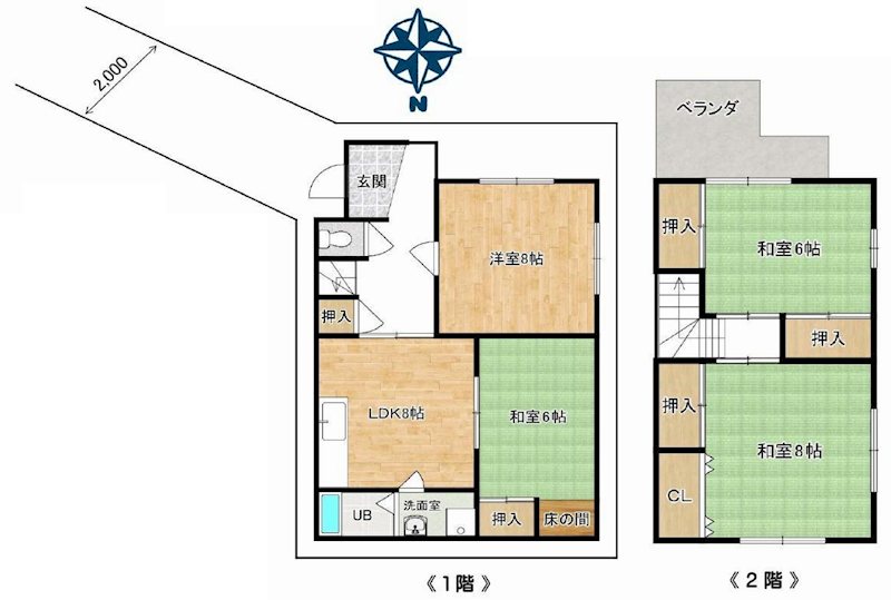 茨木市丑寅2丁目　中古一戸建  間取り図