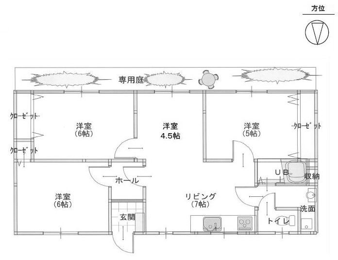 柳川ハイツ 間取り図