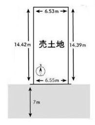 高槻市安岡寺町3丁目　売土地 間取り図