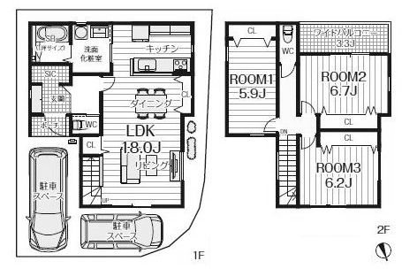 高槻市緑が丘1丁目　建築条件付売土地 間取り図