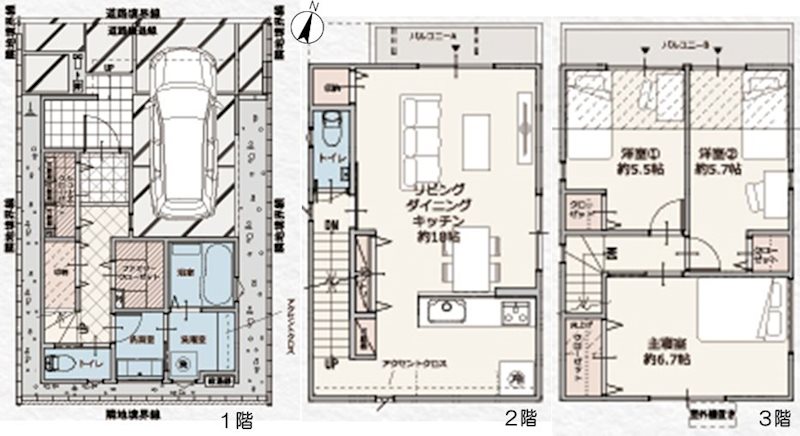 ローズプレイス交野私部Ⅲ 間取り図