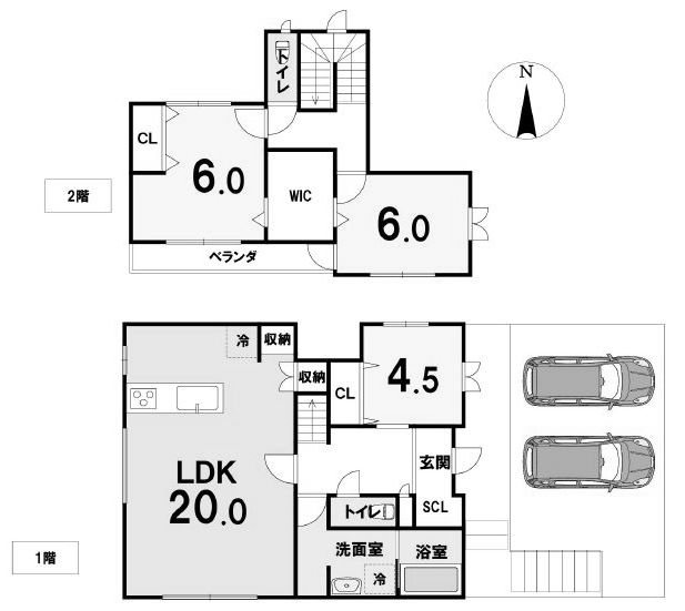 高槻市弥生が丘町　中古一戸建 間取図・土地図