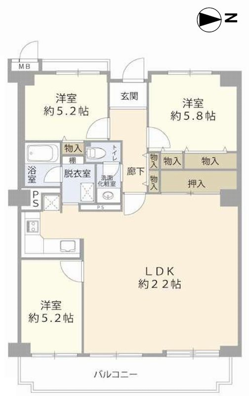 カルチェ茨木  間取り図