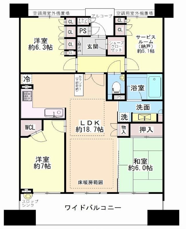 ライオンズマンション茨木ヒルズ   間取り図