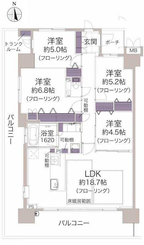 メロディーハイム茨木パークアヴェニュー 間取り図