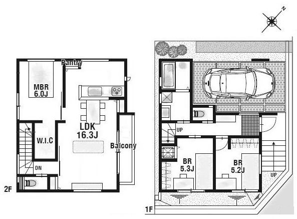 高槻市安岡寺町5丁目　新築一戸建1号地 間取り図