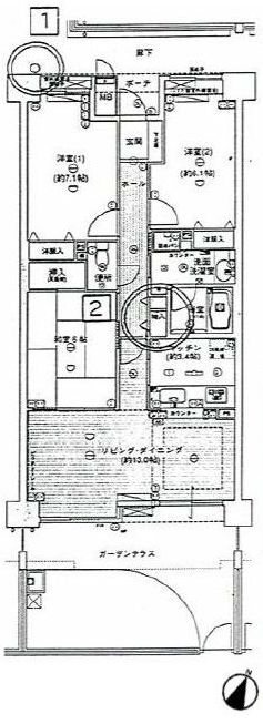 阪急ヒルズコート高槻アネックス 間取り図