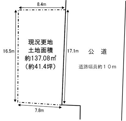茨木市下中条町 売土地 間取り図