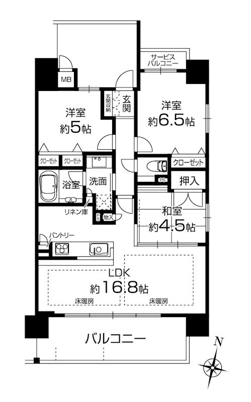 プレサンスロジェ高槻プレミア  間取り図