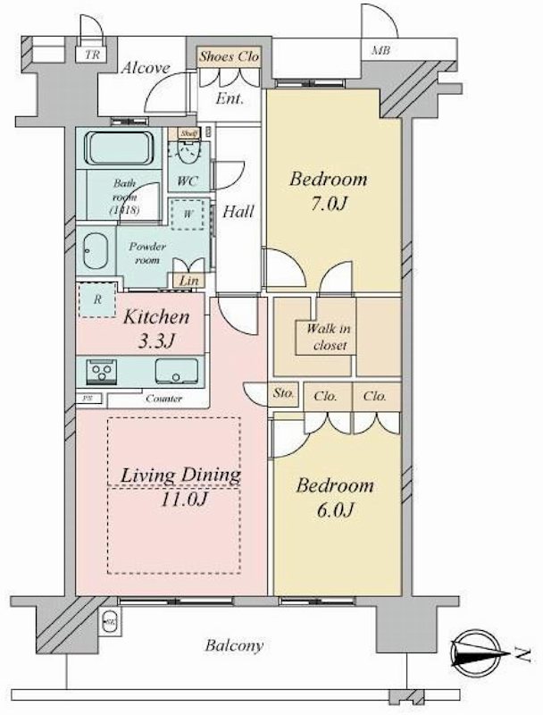 アップルガーデン茨木   間取り図