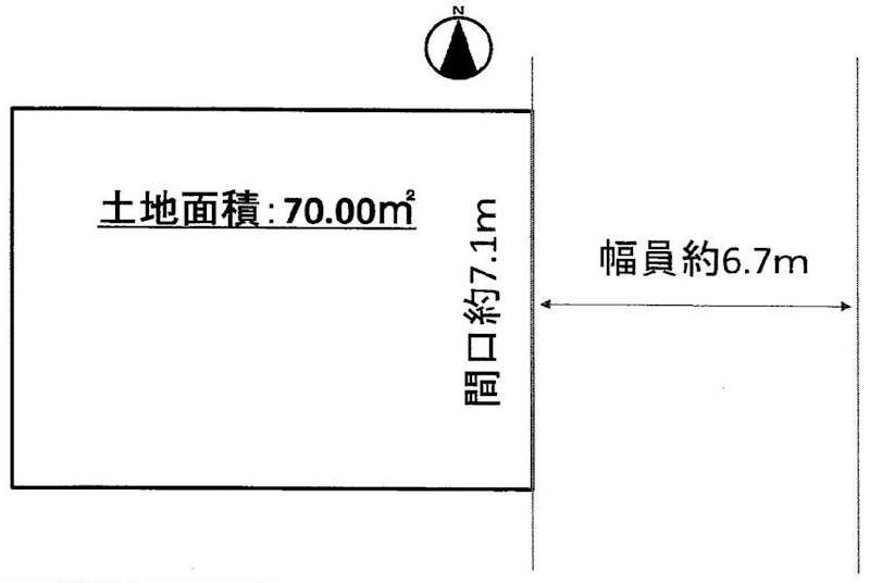 高槻市唐崎西1丁目 売土地 間取り図