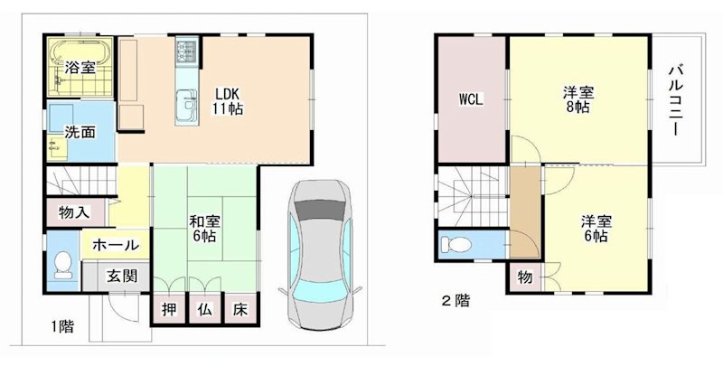 茨木市大池2丁目　中古一戸建 間取り図