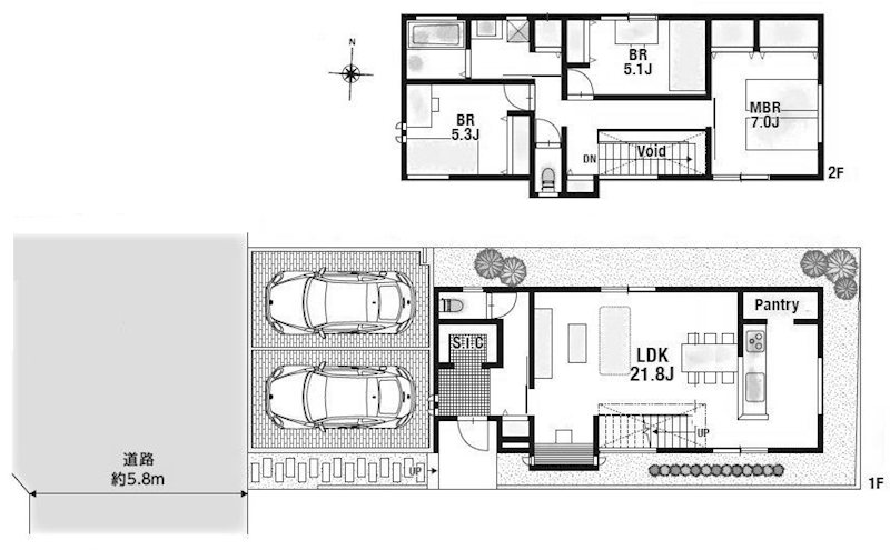 高槻市日吉台三番町　建築条件付売土地1号地 間取り図