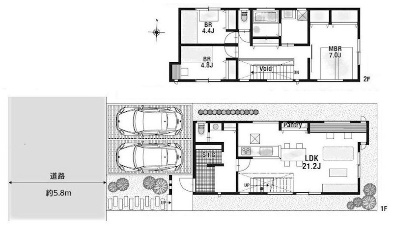 高槻市日吉台三番町　建築条件付売土地2号地 間取り図