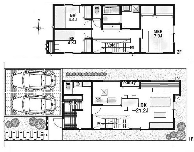 高槻市日吉台三番町　新築一戸建2号地 間取り図