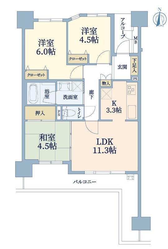 アーバニス千里丘プラティーク 間取り図