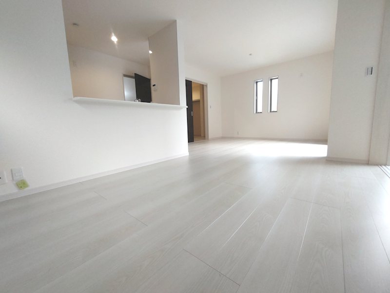 南東側から採光がある17帖のリビング 楠葉丘1丁目LiveleGardenS限定1邸新築角地分譲住宅 その他