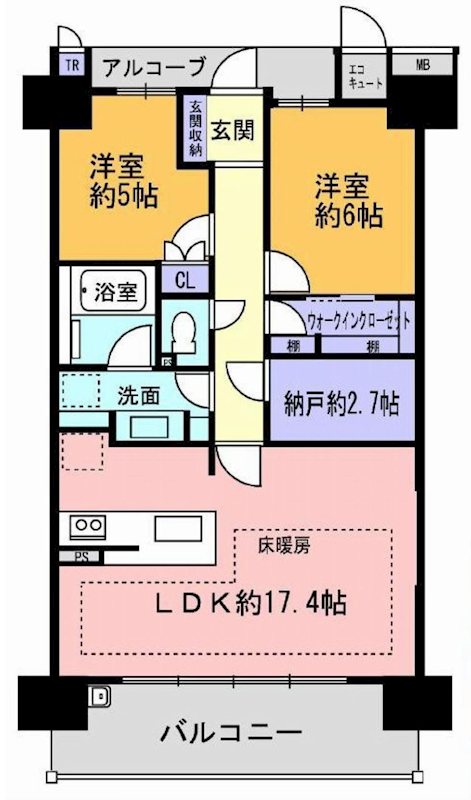 ライオンズ茨木ニューシティB街区 間取り図
