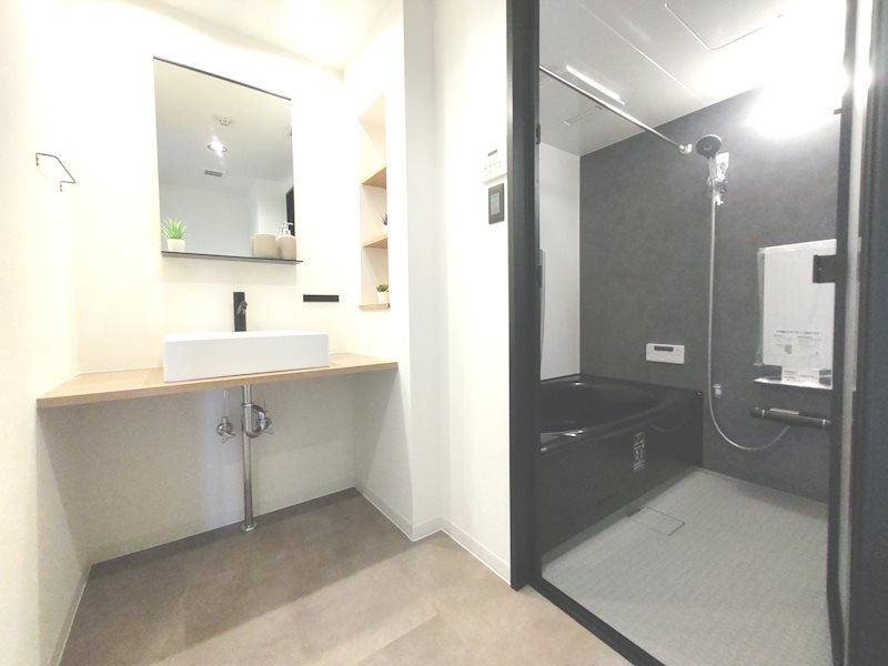 洗面脱衣室、洗面化粧台新調 グランステイツ香里園山之手町 その他