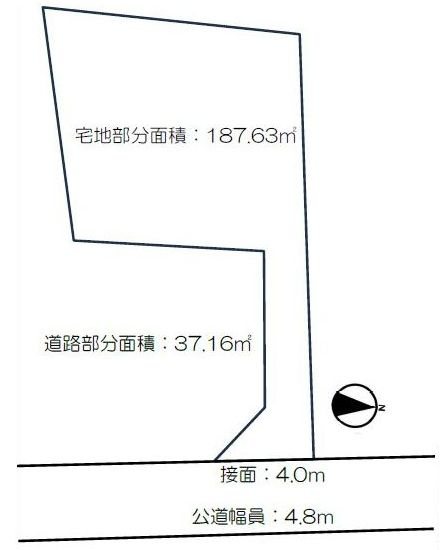 高槻市南平台1丁目　売土地 間取り図