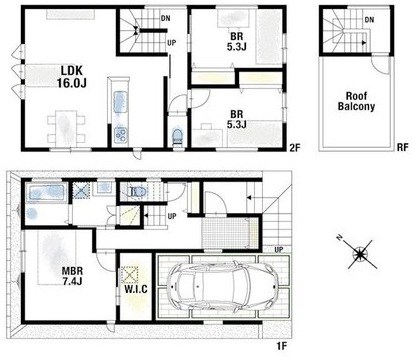 高槻市唐崎西1丁目　新築一戸建 間取り図