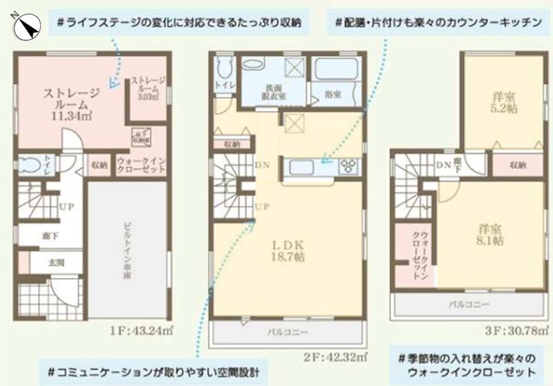 高田1丁目LiveleGardenS限定1邸新築分譲住宅 間取り図