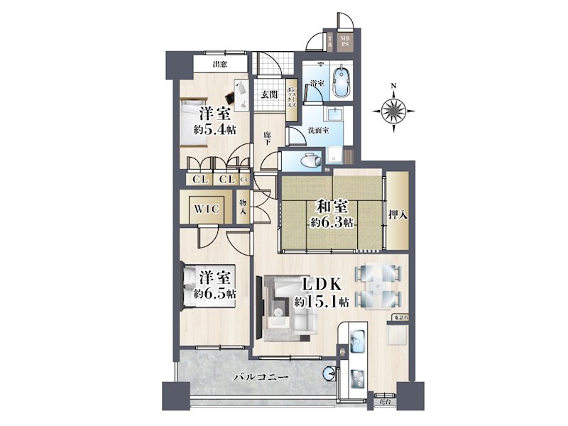 ライオンズガーデン高槻 間取り図
