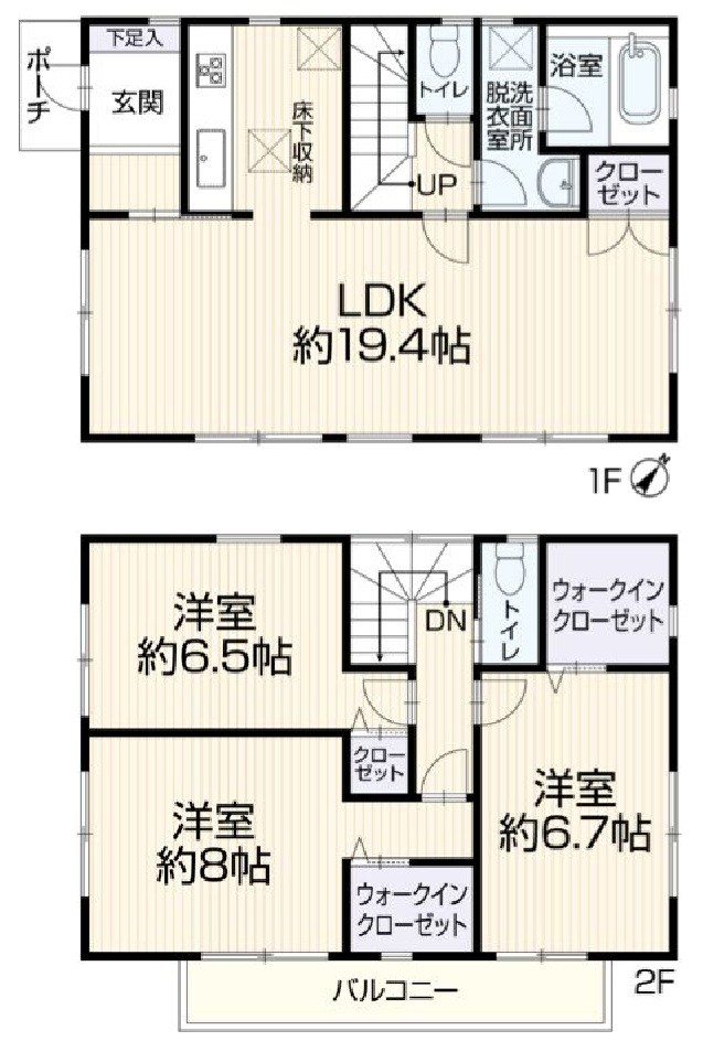 高槻市北大樋町 中古一戸建 間取り図