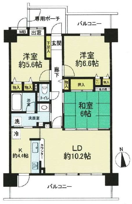 ダイアパレス枚方山田池公園 間取り図