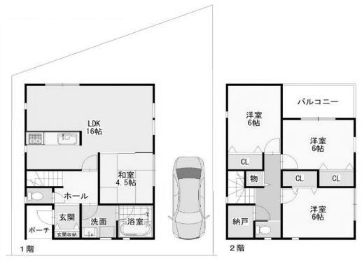 高槻市東五百住町3丁目 新築一戸建 間取り図