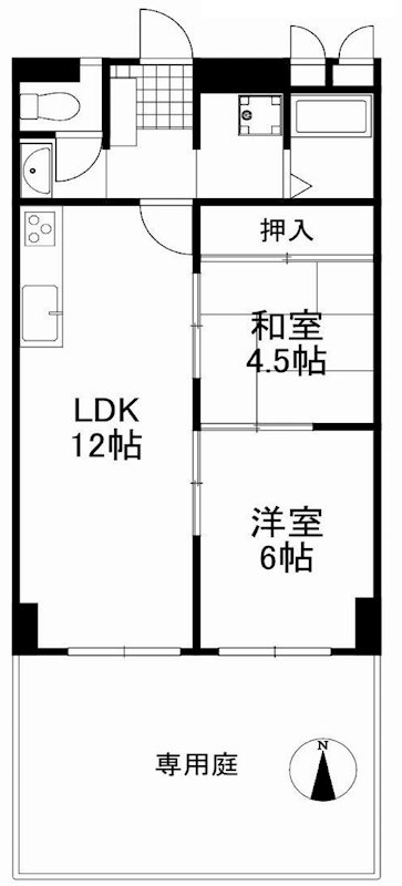 グリーンハイツ紫明園 間取り図