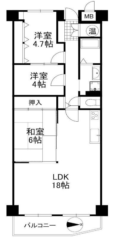 シャルム千里丘 間取り図