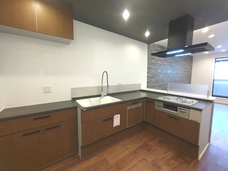 食洗器付L型対面式システムキッチン新調+カップボード設置 交北1丁目一戸建(再生住宅) その他