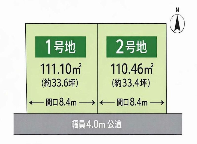 茨木市五十鈴町　建築条件付売土地2号地  間取り図