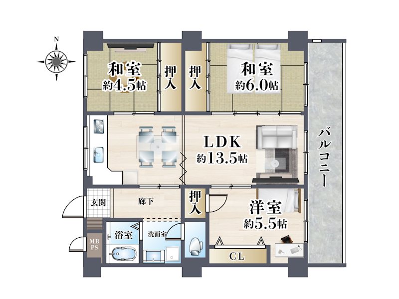 レオ高槻 間取り図