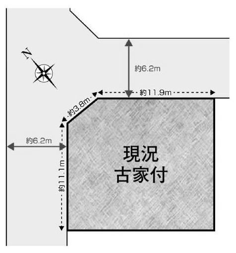 高槻市古曽部町4丁目　売土地 間取り図