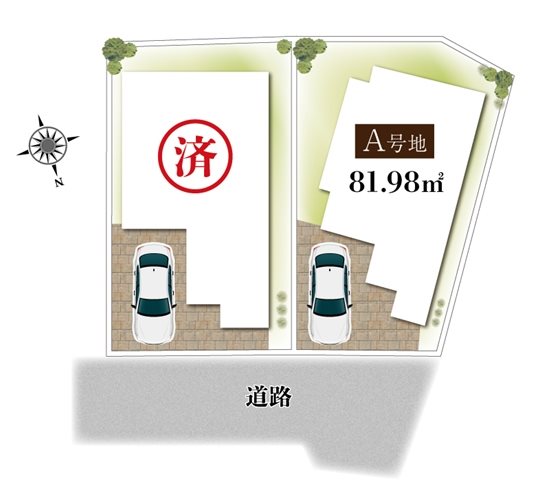島本町青葉3丁目 売土地 間取り図