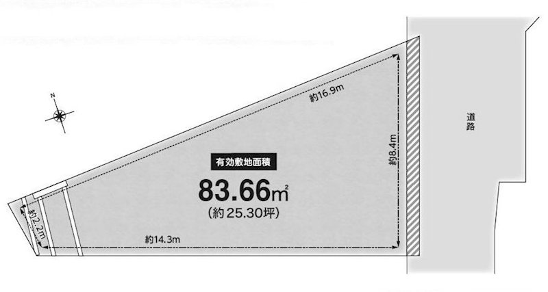 高槻市古曽部町3丁目　売土地 間取り図