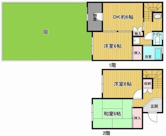 茨木市山手台4丁目　中古テラスハウス 間取り図