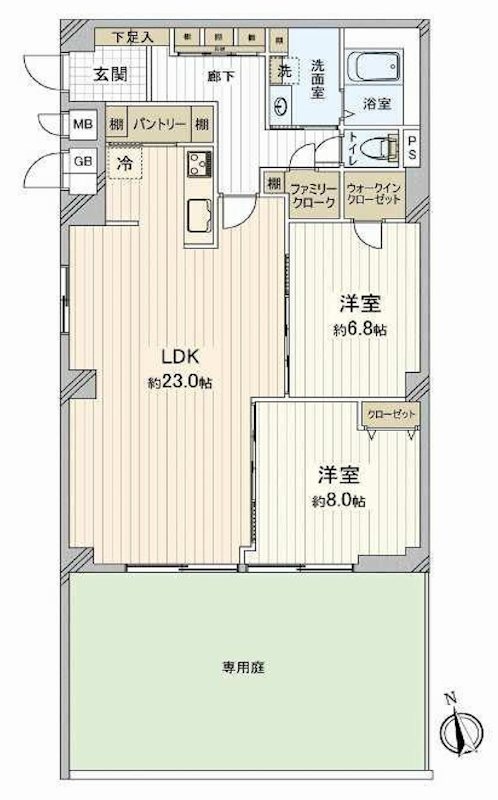 茨木南春日丘プライムタウンB棟  間取り図