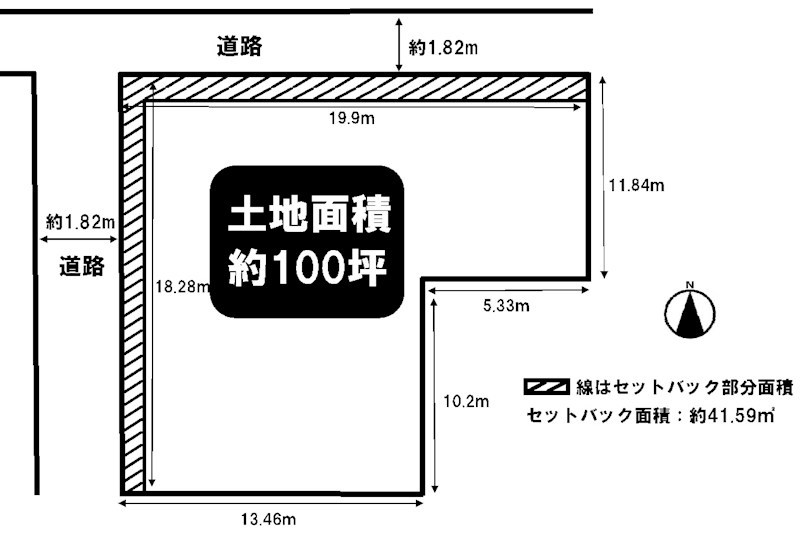 高槻市唐崎中1丁目　売土地 間取り図