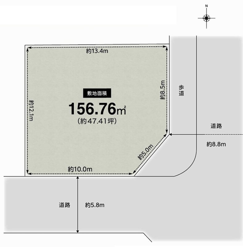 茨木市山手台1丁目　売土地  間取り図