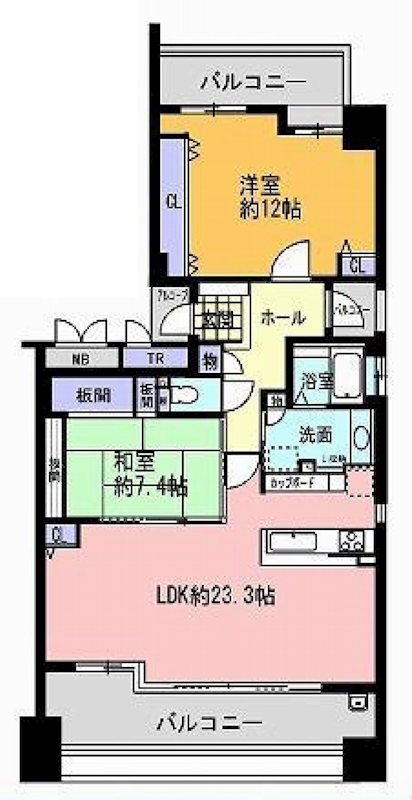 ルネグランディルB棟  間取り図
