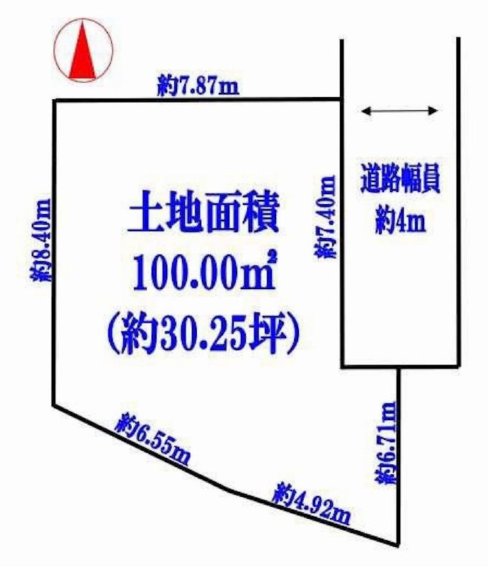 茨木市橋の内1丁目　売土地 間取り図