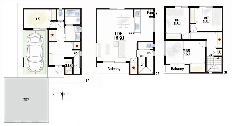 茨木市沢良宜西4丁目　新築一戸建 間取り図